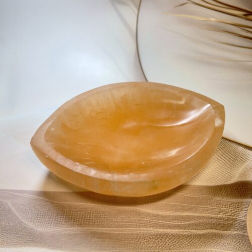 6 Inch Orange Selenite Eye Bowl 742 GM