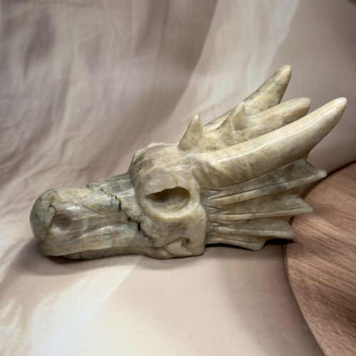 Cream Moonstone Dragon Head