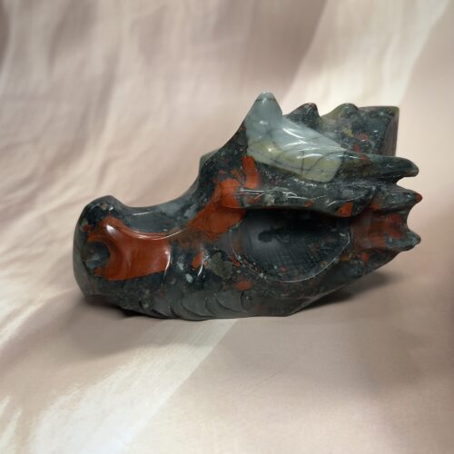 African Bloodstone Dragon Head
