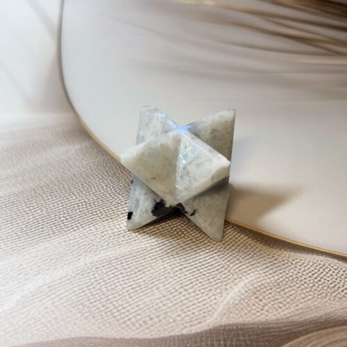 Rainbow Moonstone Merkaba Star