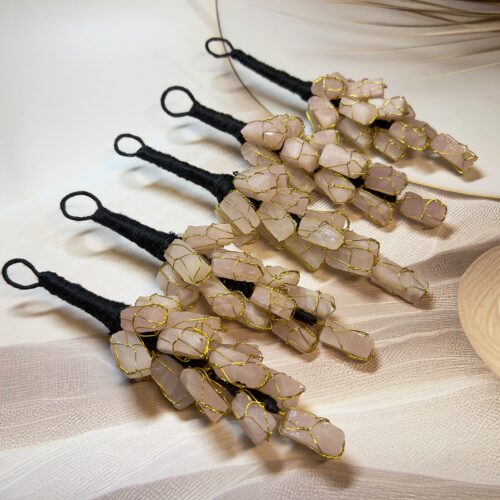 Raw Rose Quartz Hanger