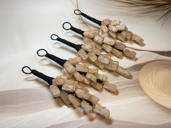 Raw Rose Quartz Hanger