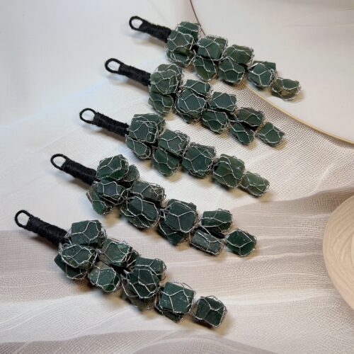 Raw Green Jade Hanger