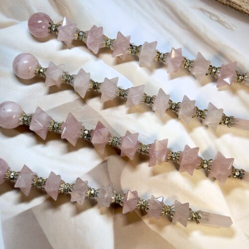 Rose Quartz Merkaba Star Wand