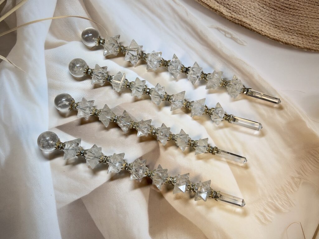Clear Quartz Merkaba Star Wand