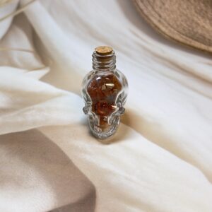 Carnelian Skull Wish Bottle