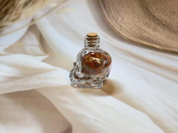 Carnelian Skull Wish Bottle