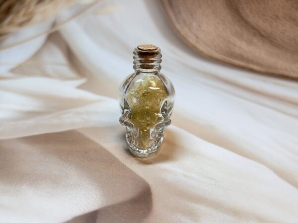 Citrine Skull Wish Bottle