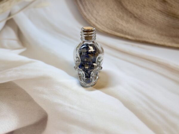 Lapis Lazuli Skull Wish Bottle