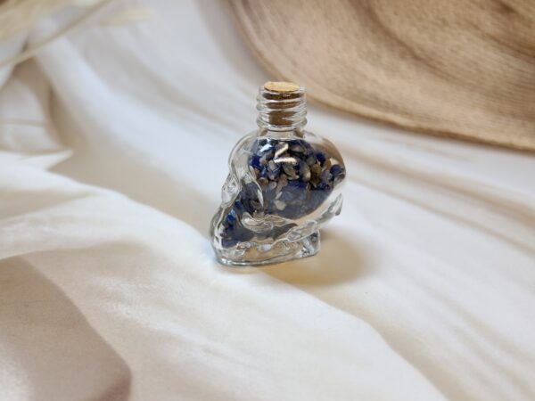 Lapis Lazuli Skull Wish Bottle