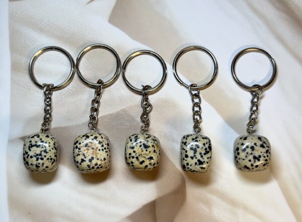 Dalmatian Jasper Keychain