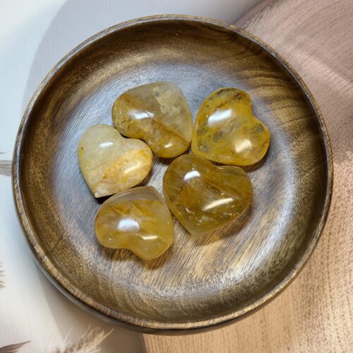 Golden Healer Quartz Heart