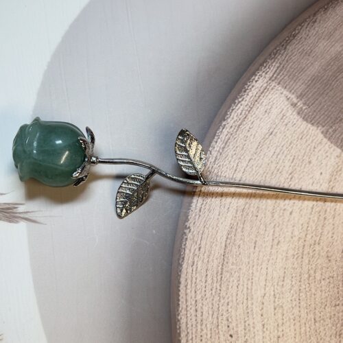Green Aventurine Rose