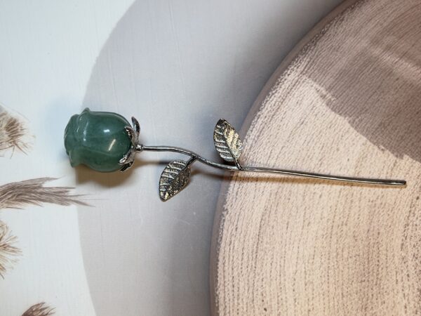 Green Aventurine Rose