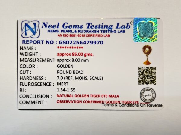 Golden Tiger Eye Mala