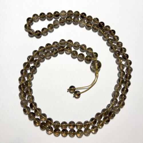 Smoky Satyaloka Azeztulite Quartz Mala