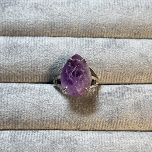 Amethyst Drop Ring