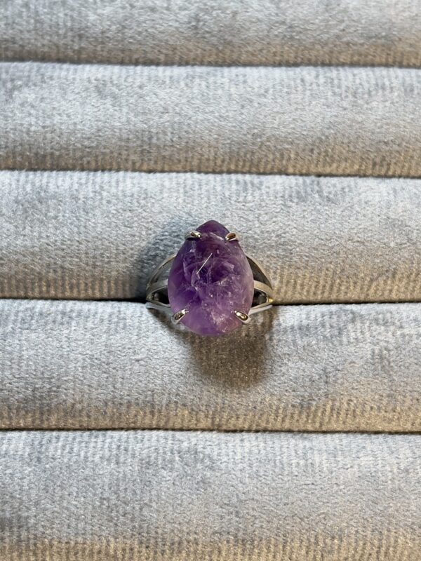 Amethyst Drop Ring