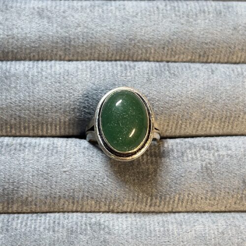 Green Jade Oval Ring