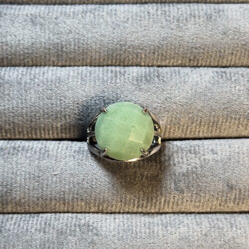 Green Aventurine Circle Ring
