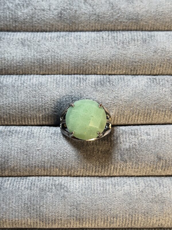 Green Aventurine Circle Ring