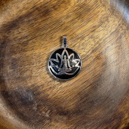 Black Obsidian 7 Chakra Pendant