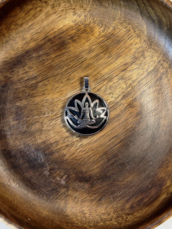 IMG_3985 Black Obsidian 7 Chakra Pendant