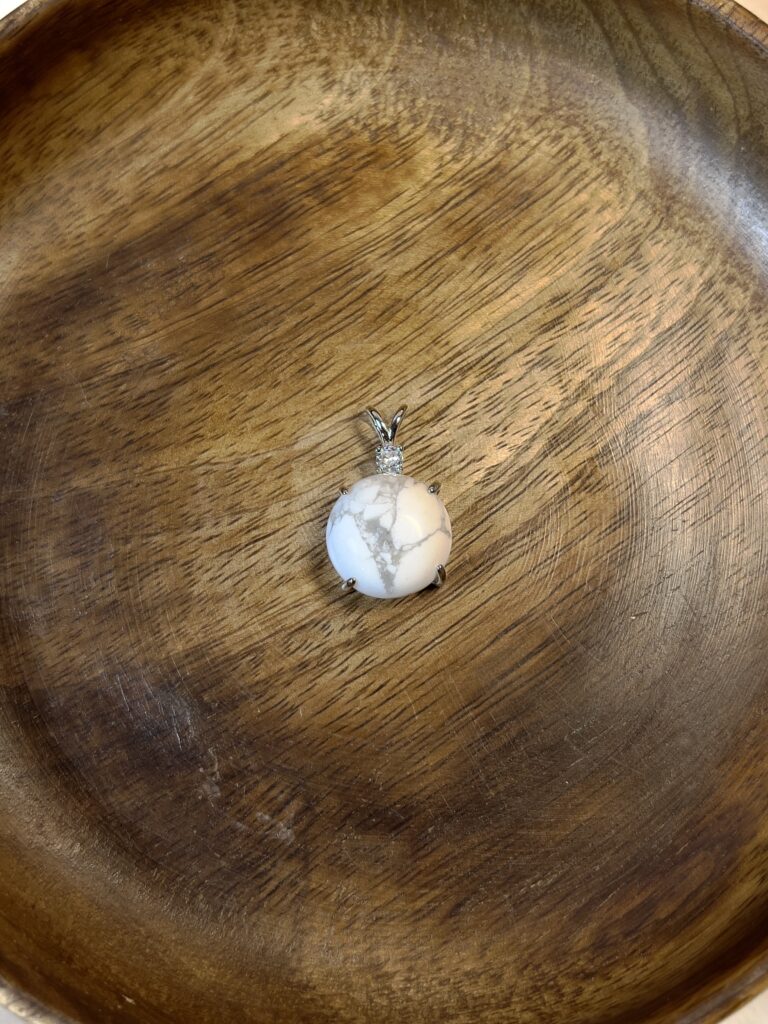 Howlite Round Pendant