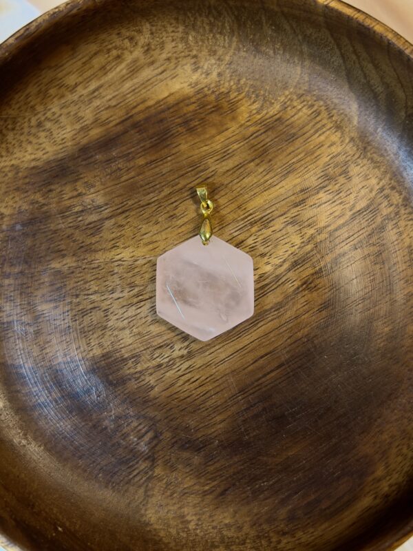 IMG_4019 Rose Quartz Hexagon Pendant