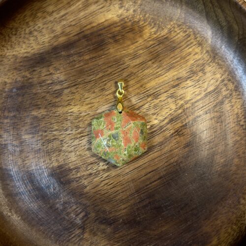 Unakite Hexagon Pendant