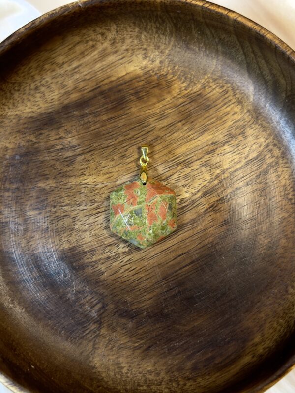 Unakite Hexagon Pendant