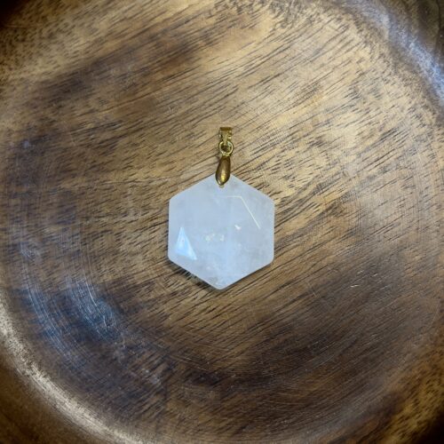 Clear Quartz Hexagon Pendant