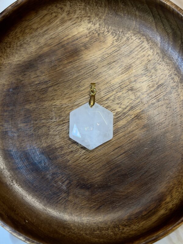 Clear Quartz Hexagon Pendant