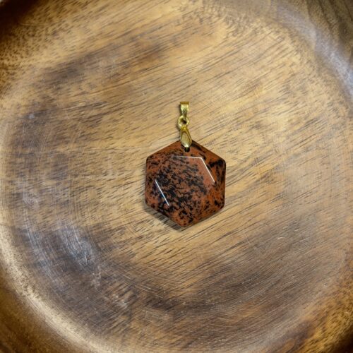 Mahogany Obsidian Hexagon Pendant