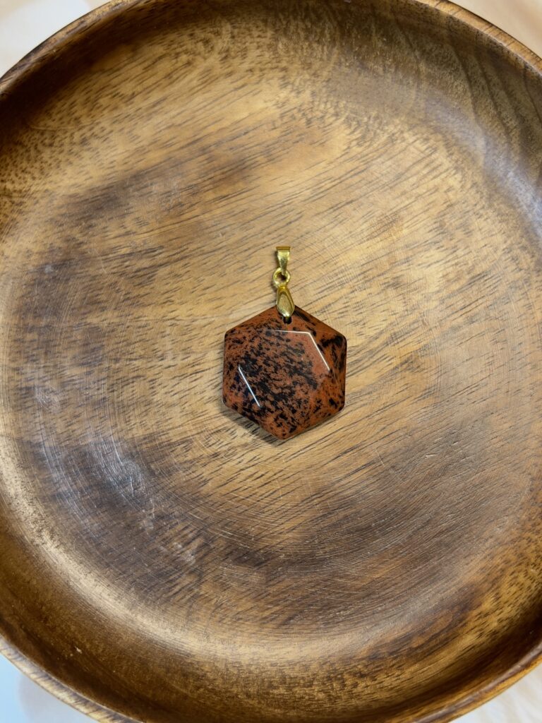 Mahogany Obsidian Hexagon Pendant