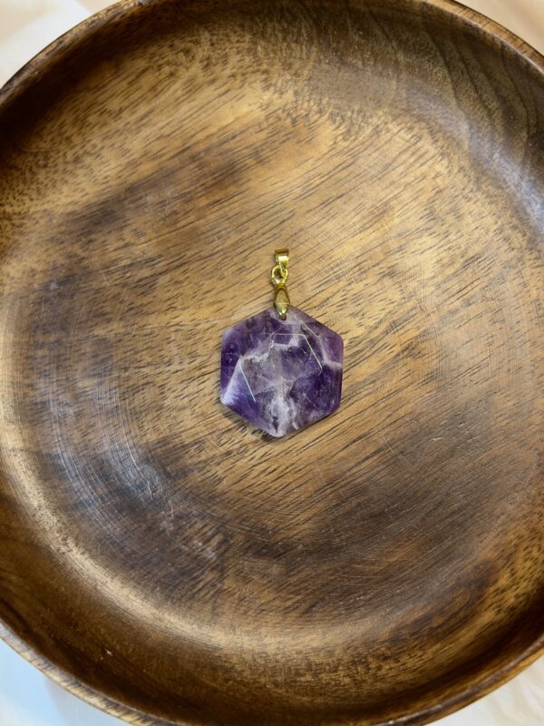 Amethyst Hexagon Pendant