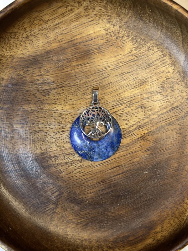Lapis Lazuli Tree Of Life Moon Pendant
