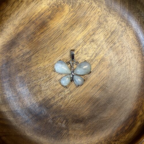 Labradorite Butterfly Pendant
