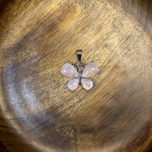 Rose Quartz Butterfly Pendant