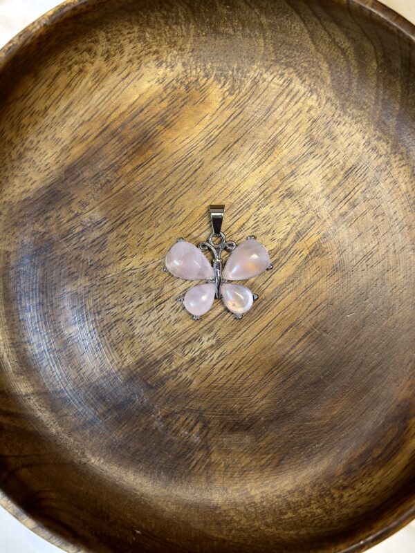 Rose Quartz Butterfly Pendant