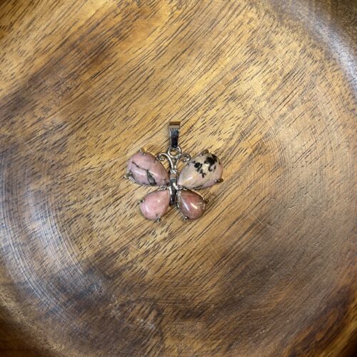 Argentina Rhodochrosite Butterfly Pendant
