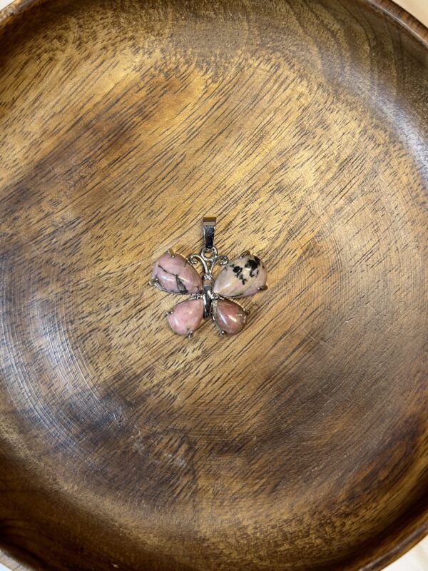 Argentina Rhodochrosite Butterfly Pendant