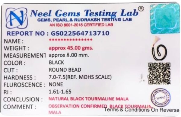 Black Tourmaline Mala