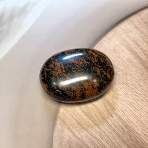 Mahogany Obsidian Palm Stone