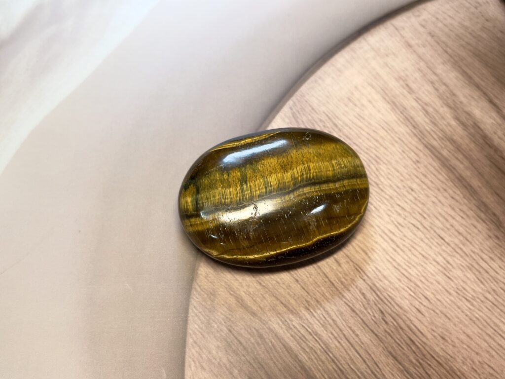 Tiger Eye Palm Stone