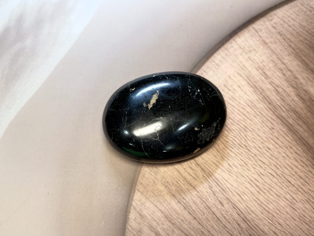 Black Tourmaline Palm Stone 107 GM