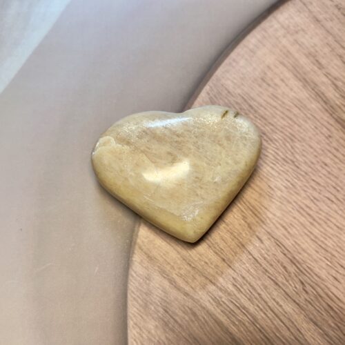Peach Moonstone Heart
