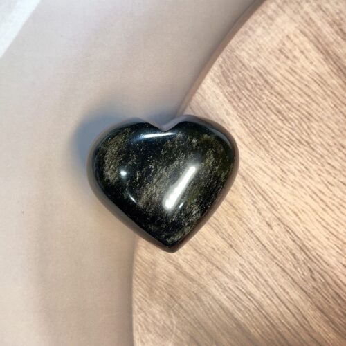 Golden-Sheen Obsidian Heart