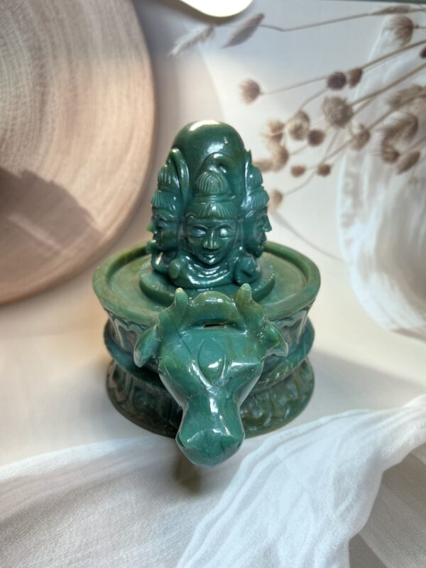 IMG_0028 Green Jade Shiv Nandi Shivling