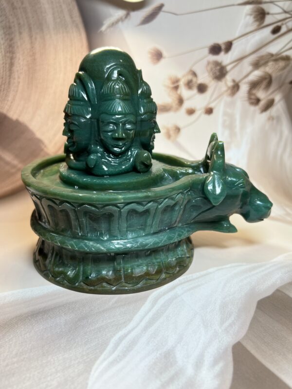 IMG_0029 Green Jade Shiv Nandi Shivling